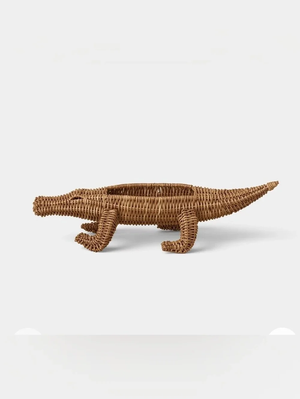 Threshold Rattan Alligator Basket - Brown